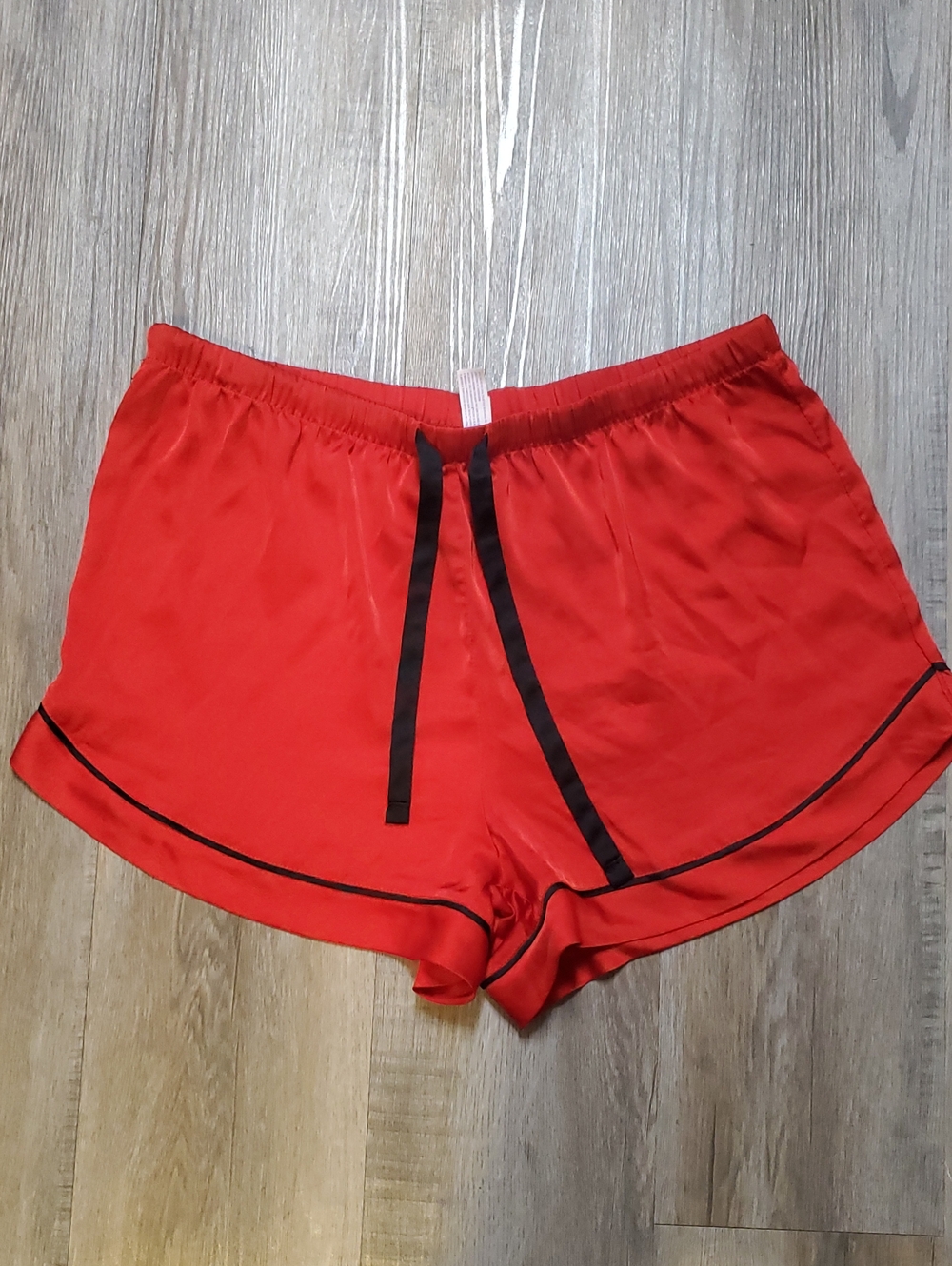 Star Above, Red Women's Drawstring Lounge Pajama Shorts